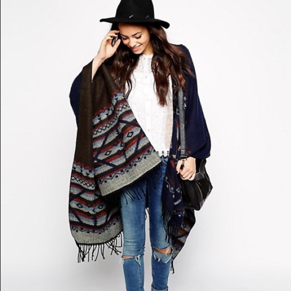 Open wrap cardigan/ poncho